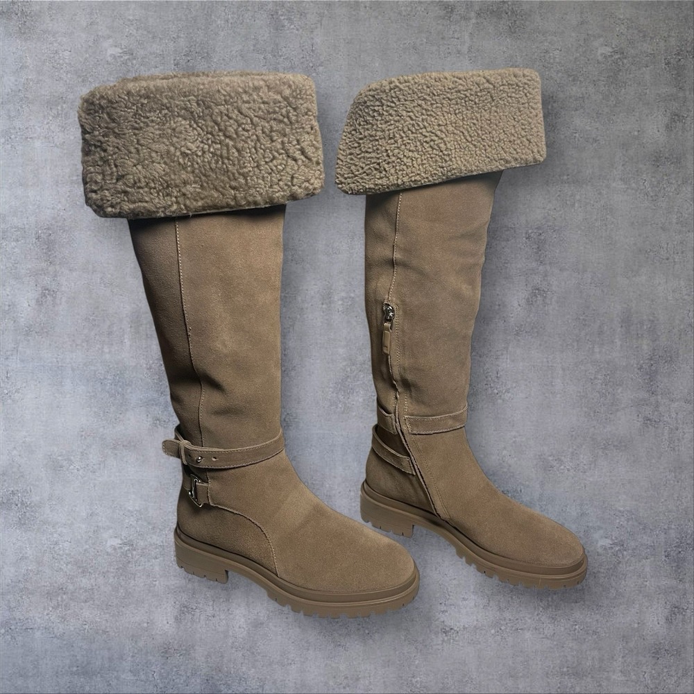 Lauren Ralph Lauren Cristine Over-The Knee Suede Boots Womens 7 Equestrian Boho